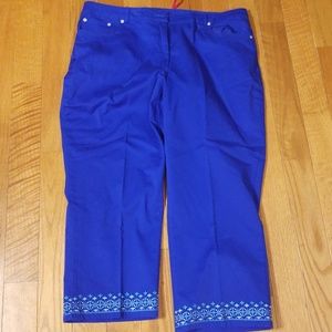 Ruby Rd Blue Capris pants Sz 16